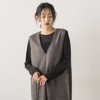 ラメフロッキードットプルオーバー≪手洗い可能≫ | Droite