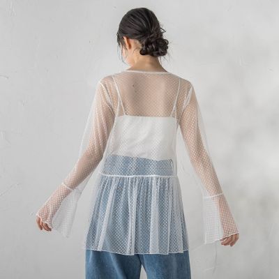 チュールドットチュニックプルオーバー≪洗濯機で洗える≫ | Droite