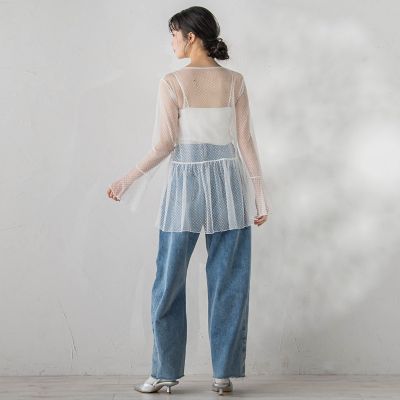 チュールドットチュニックプルオーバー≪洗濯機で洗える≫ | Droite 