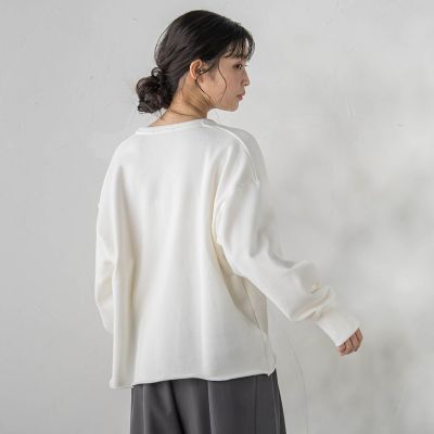 裏毛Vネックカットソー≪手洗い可能≫ | Droite lautreamont (Women