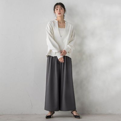 裏毛Vネックカットソー≪手洗い可能≫ | Droite lautreamont (Women