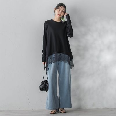 裾レーストップス≪手洗い可能≫ | Droite lautreamont (Women 