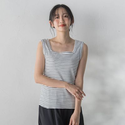 Droite lautreamont (Women)/ドロワットロートレアモン リブスクエアタンクトップ