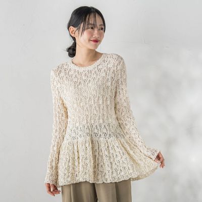 ＜Droite lautreamont (Women)＞カムイレースカットソー