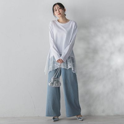 レースコンビカットソー | Droite lautreamont (Women)/ドロワット