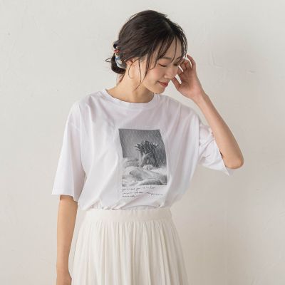 チュール重ねフォトTシャツ | Droite lautreamont (Women)/ドロワット
