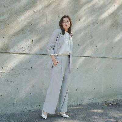 リネンライクワイドパンツ≪洗濯機で洗える≫