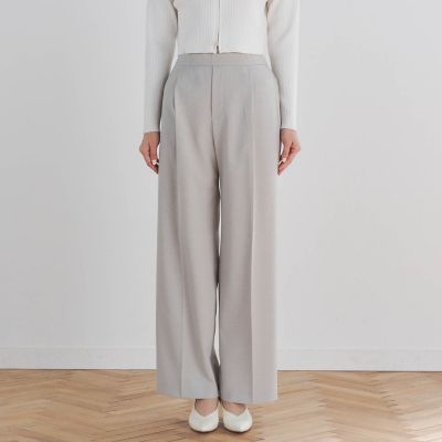 リネンライクワイドパンツ≪洗濯機で洗える≫
