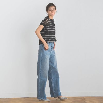ハイライズストレートデニム≪手洗い可能≫