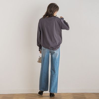 ハイライズストレートデニム≪手洗い可能≫