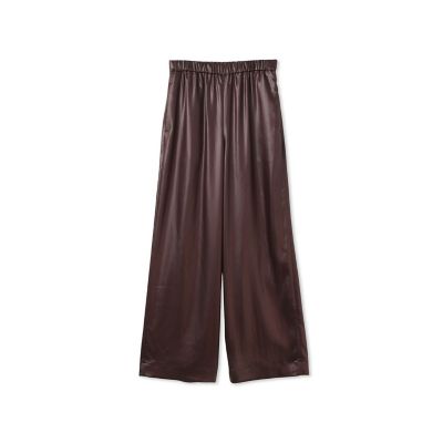 【カタログ掲載】サテンイージーワイドパンツ≪洗濯機で洗える≫