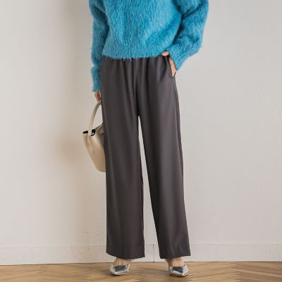 【23区】【洗える】ライトTRギャバドロストパンツ CLASSY.2月号掲載/洗える】TRストレッチギャバ ワイドパンツ