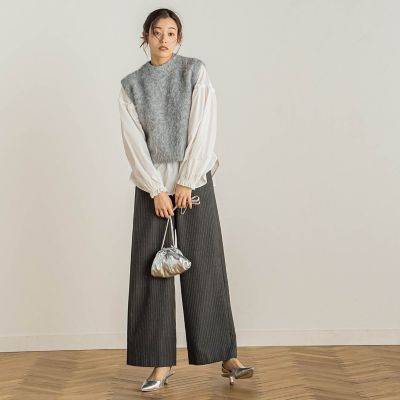 ＴＲ起毛ストライプイージーパンツ≪手洗い可能≫