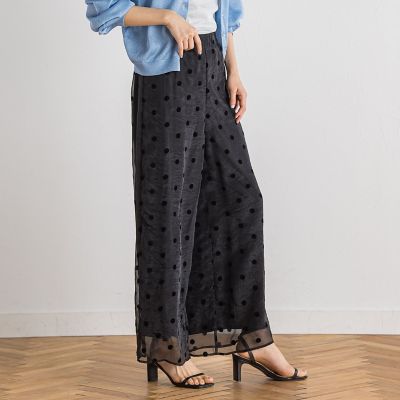 【ＷＥＢ限定】オーガンジードットパンツ