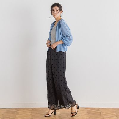 【ＷＥＢ限定】オーガンジードットパンツ