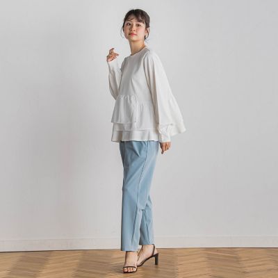 【ＷＥＢ限定】サークルストレッチテーパードパンツ≪洗濯機で洗える≫