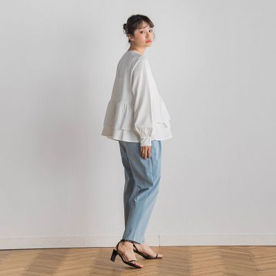 【ＷＥＢ限定】サークルストレッチテーパードパンツ≪洗濯機で洗える≫