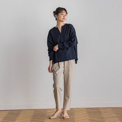 【ＷＥＢ限定】サークルストレッチテーパードパンツ≪洗濯機で洗える≫