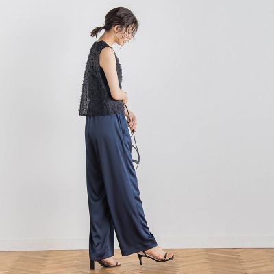 みさぼん 新色追加】ハンマーサテンパンツ≪洗濯機で洗える≫ | Droite