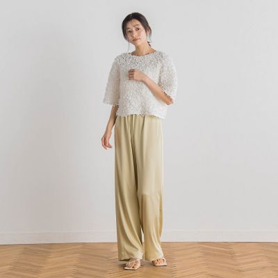 新色追加】ハンマーサテンパンツ≪洗濯機で洗える≫ | Droite
