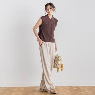 新色追加】ハンマーサテンパンツ≪洗濯機で洗える≫ | Droite