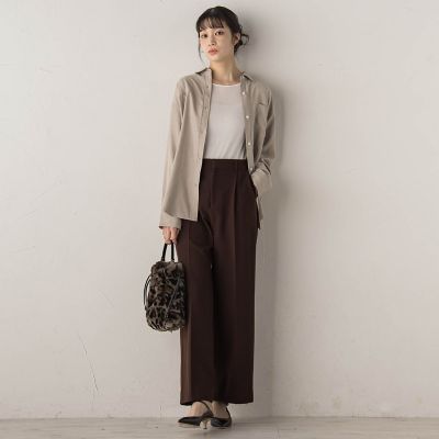 新色追加】両面起毛ストレッチパンツ≪洗濯機で洗える≫ | Droite