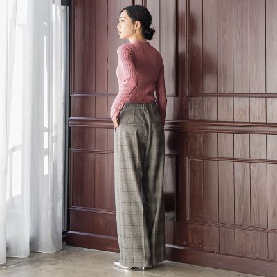 新色追加】両面起毛ストレッチパンツ≪洗濯機で洗える≫ | Droite