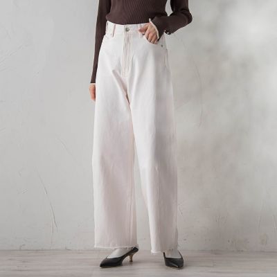 ＜Droite lautreamont (Women)＞カーブデニムパンツ≪洗濯機で洗える≫