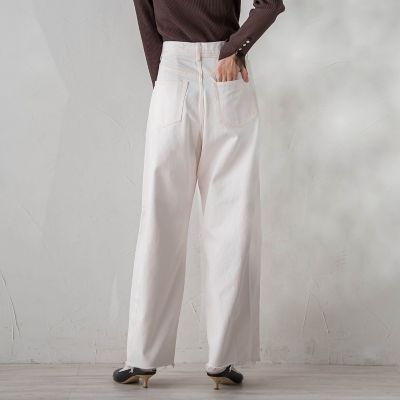 カーブデニムパンツ≪洗濯機で洗える≫ | Droite lautreamont (Women