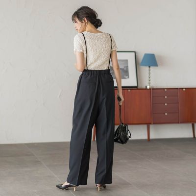 サスペンダー付き2タックパンツ | Droite lautreamont (Women