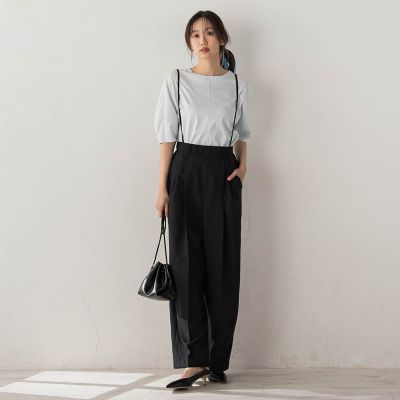 サスペンダー付き2タックパンツ | Droite lautreamont (Women