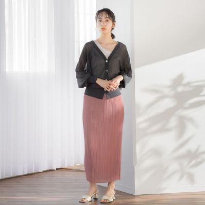 【ＷＥＢ限定】スリムプリーツタイトスカート