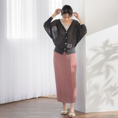 【ＷＥＢ限定】スリムプリーツタイトスカート