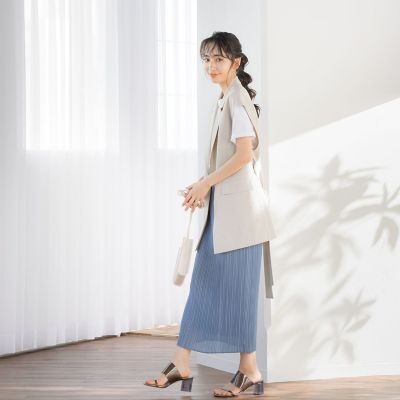 【ＷＥＢ限定】スリムプリーツタイトスカート