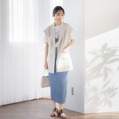 【ＷＥＢ限定】スリムプリーツタイトスカート