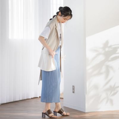 【ＷＥＢ限定】スリムプリーツタイトスカート