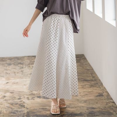 ＜Droite lautreamont (Women)＞【ＷＥＢ限定】ランダムドットサッカースカート