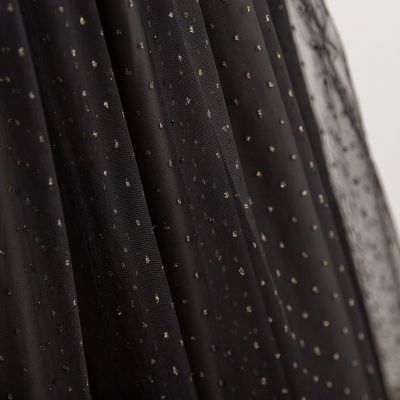 ラメ刺繍チュールスカート