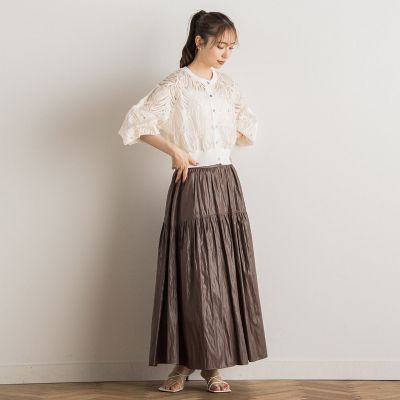 光沢タンブラースカート≪手洗い可能≫
