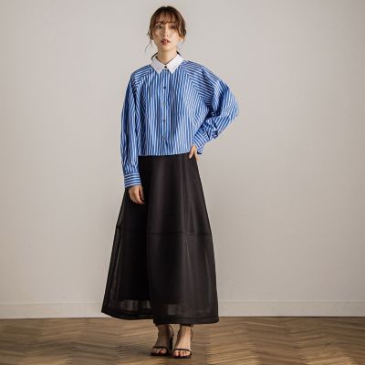 【カタログ掲載】ダブルラッセルダンボールニットスカート≪洗濯機で洗える≫