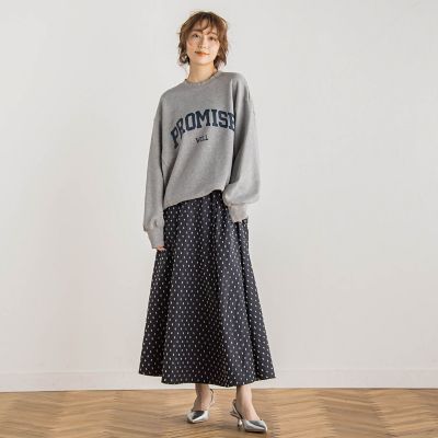 ドットジャガードタフタスカート≪洗濯機で洗える≫