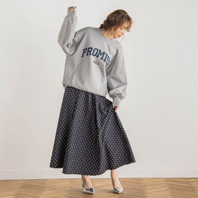 ドットジャガードタフタスカート≪洗濯機で洗える≫
