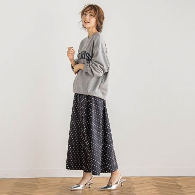 ドットジャガードタフタスカート≪洗濯機で洗える≫