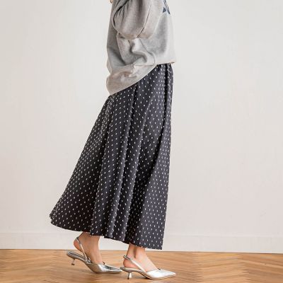 ドットジャガードタフタスカート≪洗濯機で洗える≫
