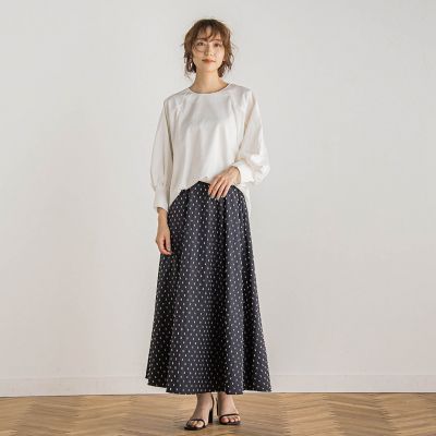 ドットジャガードタフタスカート≪洗濯機で洗える≫