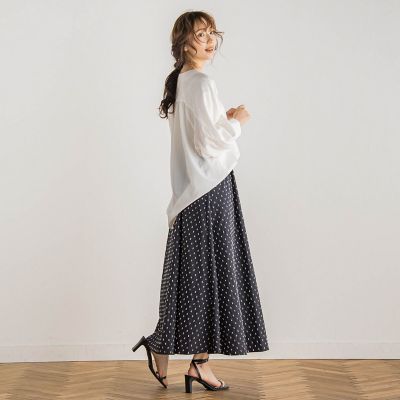 ドットジャガードタフタスカート≪洗濯機で洗える≫