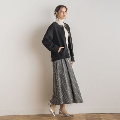 ドットジャガードタフタスカート≪洗濯機で洗える≫