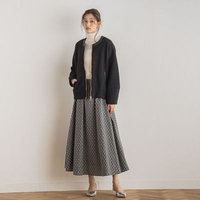 ドットジャガードタフタスカート≪洗濯機で洗える≫