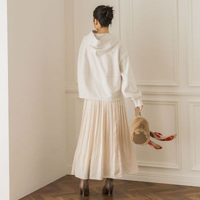 【ＷＥＢ限定】ピーチサテンプリーツスカート≪手洗い可能≫