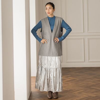 【カタログ掲載】レザーテックスブライトコーティングスカート≪手洗い可能≫